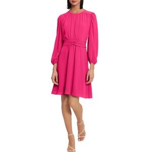 DONNA MORGAN Ruched Waist Fit &
Flare Dress